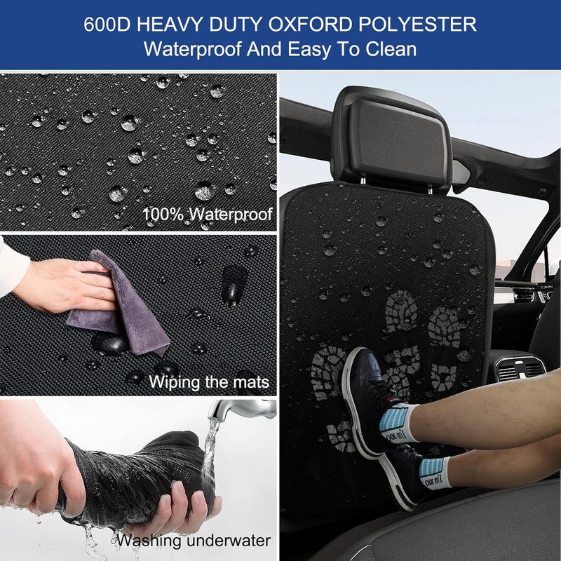 DUDSOEHO Kick Mats Back Seat Protector for Kids - 2 Pieces Waterproof Car Seat Protector - Image 3