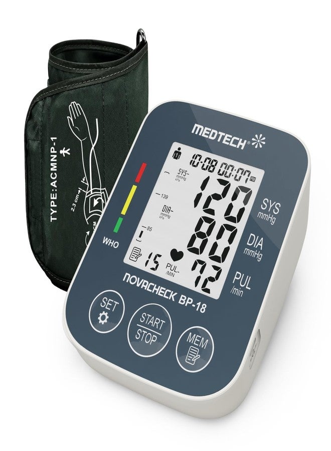 MEDTECH® BP18 Fully Automatic Portable Digital Blood Pressure Monitor with Smart MDD Technology and USB-C Port - Full Size Cuff - 22-42cm - Image 1