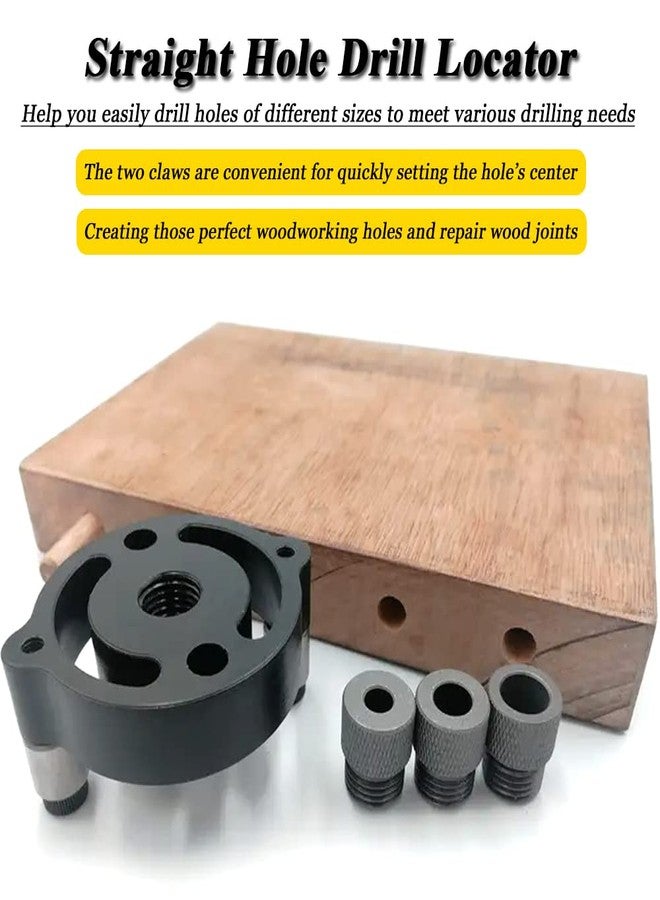 Mesee Dowel Drill Guide, Vertical Pocket Hole Jig Kit 3-Hole Self Centering Drill Guide with 6mm 8mm 10mm Drill Bushings Woodworking Straight Hole Puncher Dowel Jig Positioner Locator Hand Drill Tool - Image 2