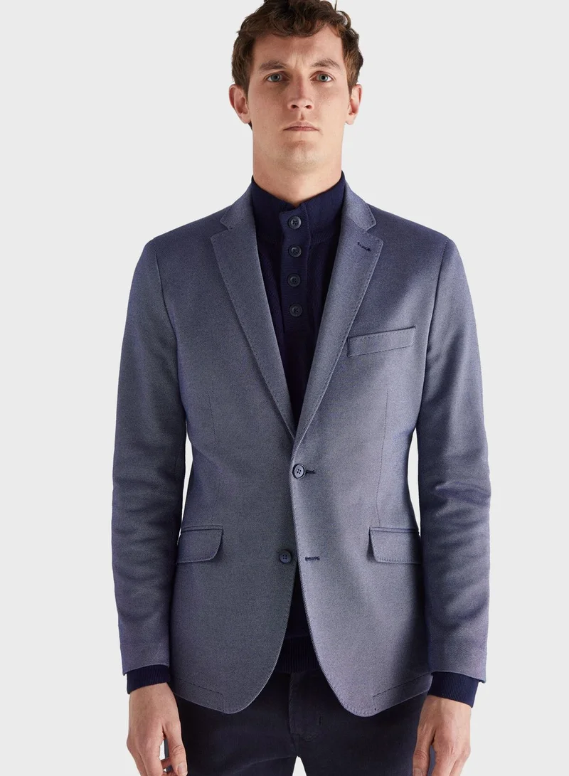 CORTEFIEL Elbow Patch Relaxed Blazer