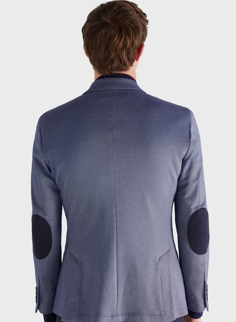 CORTEFIEL Elbow Patch Relaxed Blazer
