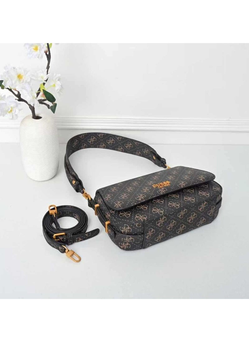 GUESS Retro All-match European And American Fashion Printed Underarm Bag Hijab Bag Arc-Shaped Shoulder Crossbody Women's Bag  - Image 3