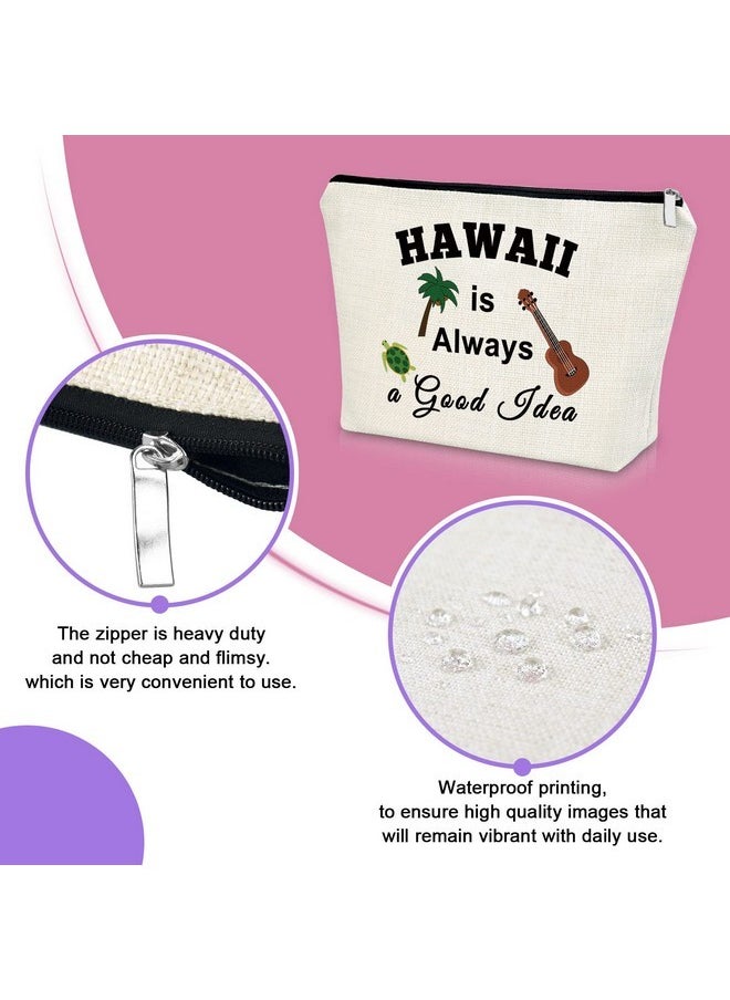 Sazuwu - Hawaii Gifts Makeup Bag Beach Gifts For Women Friends Bachelorette Party Gift Ideas Hawaii Travel Gifts For Sister Summer Trip Essentials For Women Hawaii Themed Birthday Gifts Christmas Gifts - Image 1