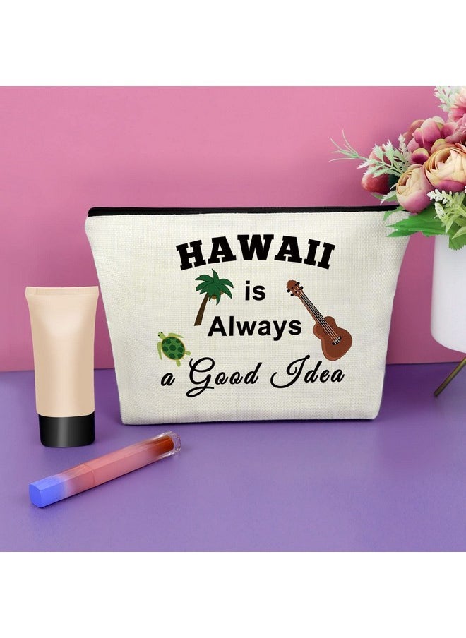 Sazuwu - Hawaii Gifts Makeup Bag Beach Gifts For Women Friends Bachelorette Party Gift Ideas Hawaii Travel Gifts For Sister Summer Trip Essentials For Women Hawaii Themed Birthday Gifts Christmas Gifts - Image 1