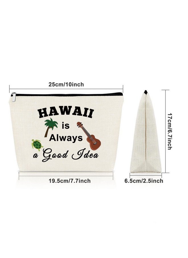 Sazuwu - Hawaii Gifts Makeup Bag Beach Gifts For Women Friends Bachelorette Party Gift Ideas Hawaii Travel Gifts For Sister Summer Trip Essentials For Women Hawaii Themed Birthday Gifts Christmas Gifts - Image 1