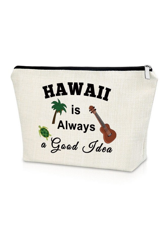 Sazuwu - Hawaii Gifts Makeup Bag Beach Gifts For Women Friends Bachelorette Party Gift Ideas Hawaii Travel Gifts For Sister Summer Trip Essentials For Women Hawaii Themed Birthday Gifts Christmas Gifts - Image 1