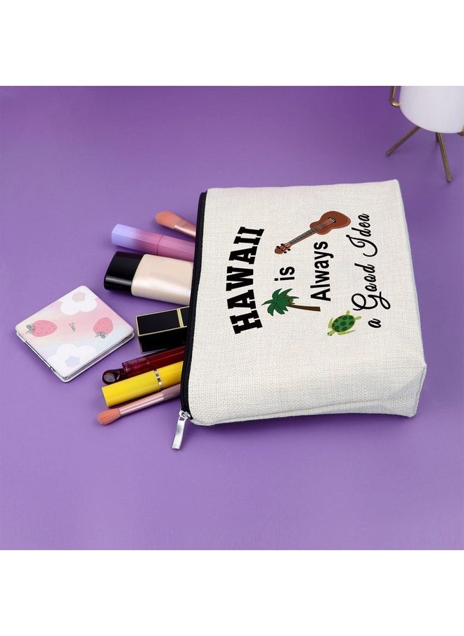 Sazuwu - Hawaii Gifts Makeup Bag Beach Gifts For Women Friends Bachelorette Party Gift Ideas Hawaii Travel Gifts For Sister Summer Trip Essentials For Women Hawaii Themed Birthday Gifts Christmas Gifts - Image 1