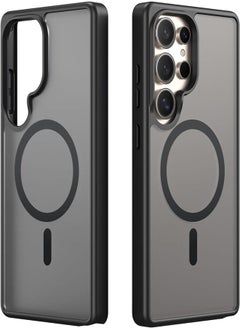 UNBLACK Phone Case Compatible with Samsung Galaxy S25 Ultra Premium Case Magnetic Wireless Charging Matte Back Cover Cover Compatible with Samsung Galaxy S25 Ultra (Black) 