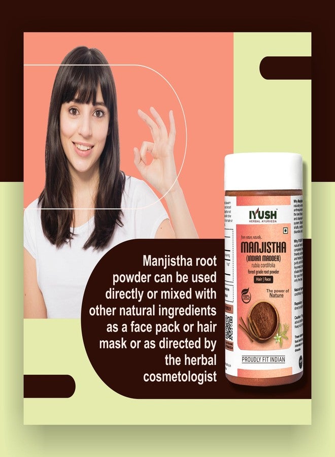 IYUSH Herbal Ayurveda Manjistha Powder - 100gm - Image 4