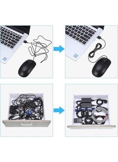 erorex Cable Ties Organizer 3 Roll Cable Straps Cable Clips Cable Ties Hook And Black Organizing Cord Organizer Reusable Cable Management Loop Nylon Fastening Tape Wire Organizer For Home Office Total 3M  - Image 4