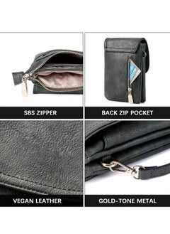 التمريض الجوي Skycare Small Crossbody Bags for Women Leather Cell Phone Purse Bag Wallet with Adjustable Strap  - Image 4