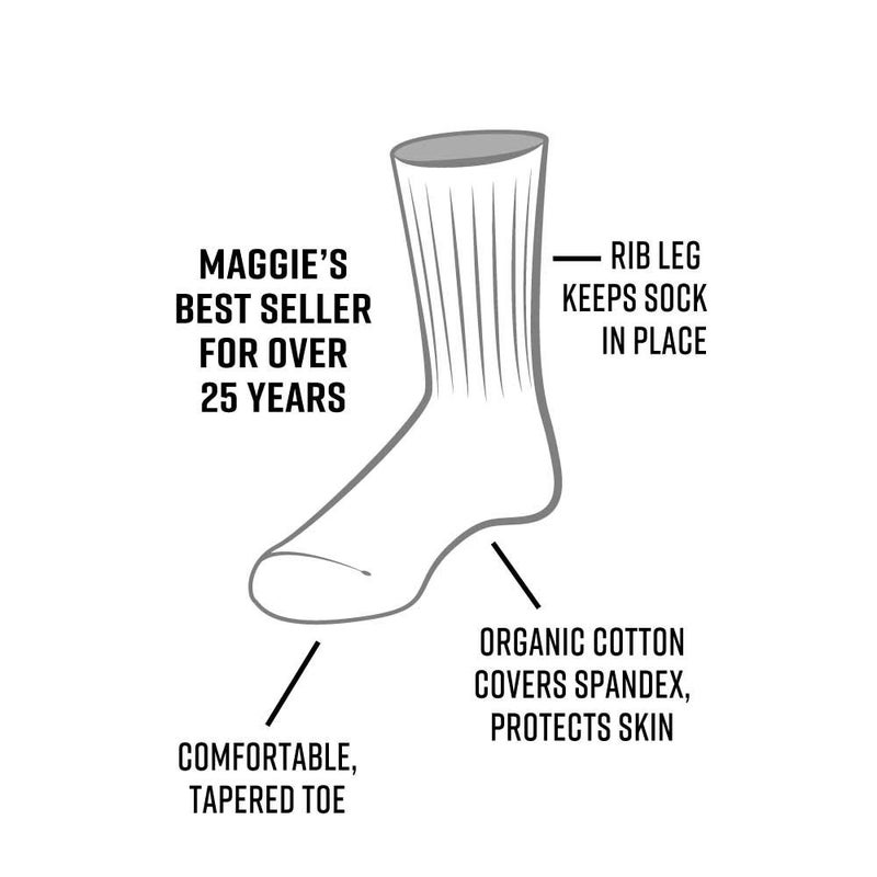 Maggie's Organic Cotton Crew Socks - 1 Pair Unisex - Image 4