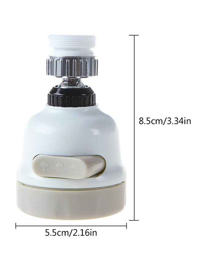 NIBEMINENT Moveable ABS Kitchen Tap Head White/Beige - Image 2