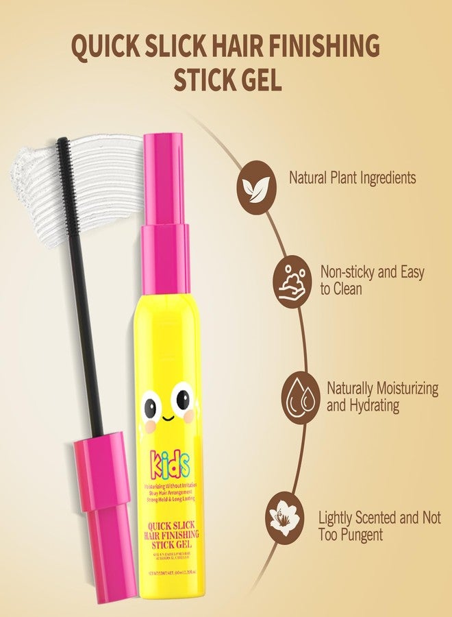 Gowwim Fly Away Stick for Hair, Quick Taming Slick Back Stick Natural and Safe Hair Slick Stick Long-Lasting Flyaway Hair Tamer Stick Hair Finishing Stick Hair Gel Stick for Kids Daily School Travel - Image 2