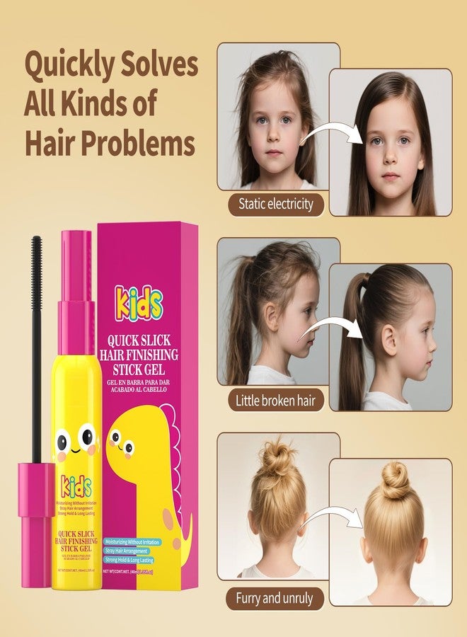 Gowwim Fly Away Stick for Hair, Quick Taming Slick Back Stick Natural and Safe Hair Slick Stick Long-Lasting Flyaway Hair Tamer Stick Hair Finishing Stick Hair Gel Stick for Kids Daily School Travel - Image 4
