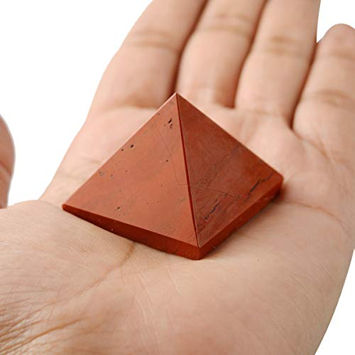 Crystu Natural Red Jasper Pyramid for Reiki Healing and Crystal Healing Stone Pyramid Size 30-35 mm (Color : Red) Pack of 1 pc - Image 2