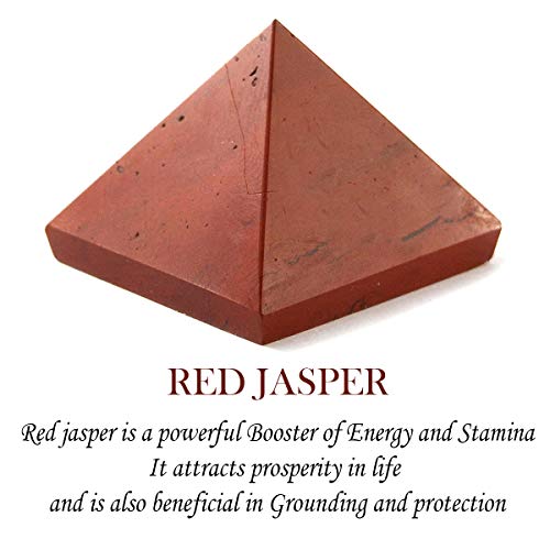 Crystu Natural Red Jasper Pyramid for Reiki Healing and Crystal Healing Stone Pyramid Size 30-35 mm (Color : Red) Pack of 1 pc - Image 4