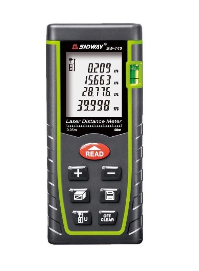 SNDWAY SW-T40 Digital Laser Rangefinder 40M Distance Meter Tape Measure Area Volume Diastimeter - Image 1