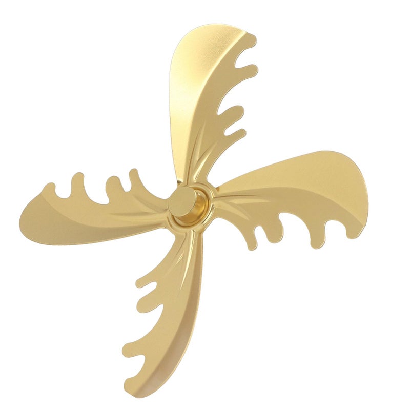 Gold Aluminum Alloy Wood Stove Fan Vane Wing 180mm Diameter Efficient Home Heating - Image 5