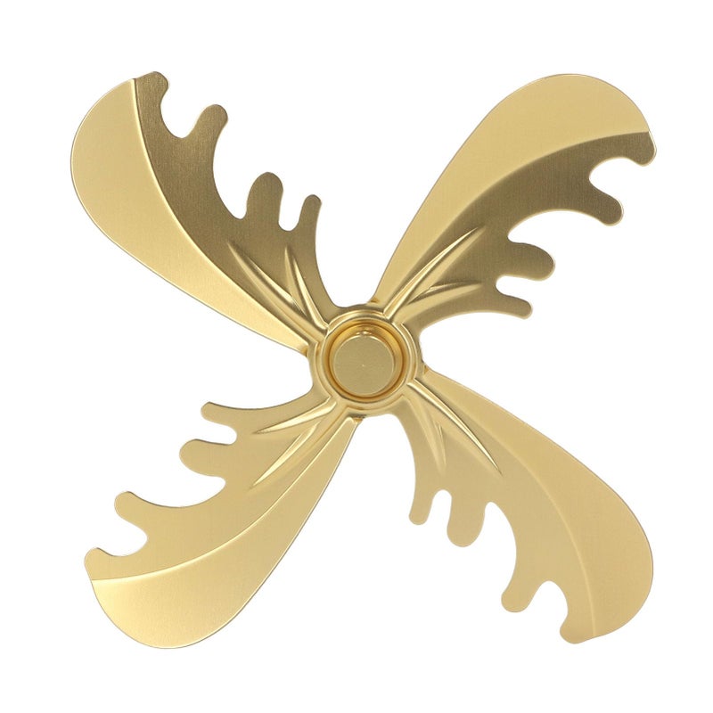 Gold Aluminum Alloy Wood Stove Fan Vane Wing 180mm Diameter Efficient Home Heating - Image 2