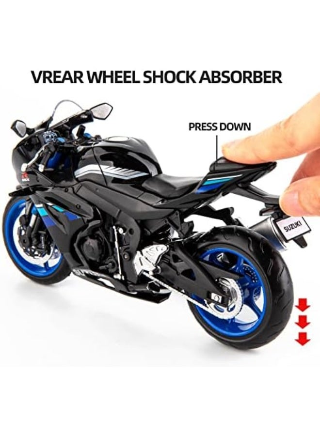 1/12 Compatible for Suzuki GSX-R1000 Motorcycle Toy,Collector Motorcycle Modle with Display Stand,Toy Motorcycles for 3-9 Year Old Boys Black - Image 4
