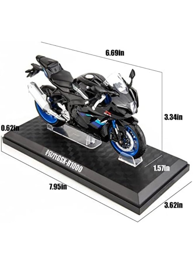 1/12 Compatible for Suzuki GSX-R1000 Motorcycle Toy,Collector Motorcycle Modle with Display Stand,Toy Motorcycles for 3-9 Year Old Boys Black - Image 2
