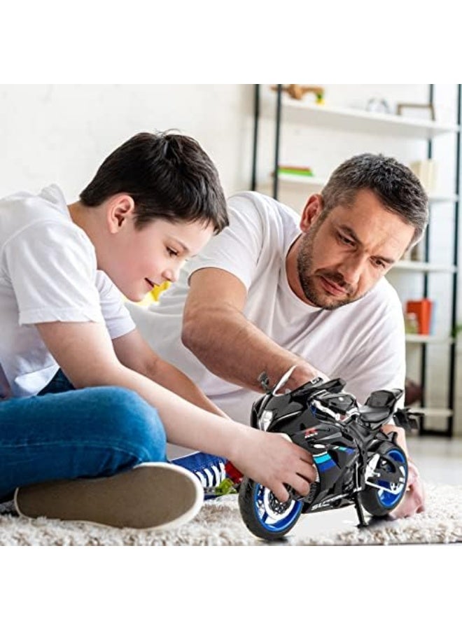 1/12 Compatible for Suzuki GSX-R1000 Motorcycle Toy,Collector Motorcycle Modle with Display Stand,Toy Motorcycles for 3-9 Year Old Boys Black - Image 5