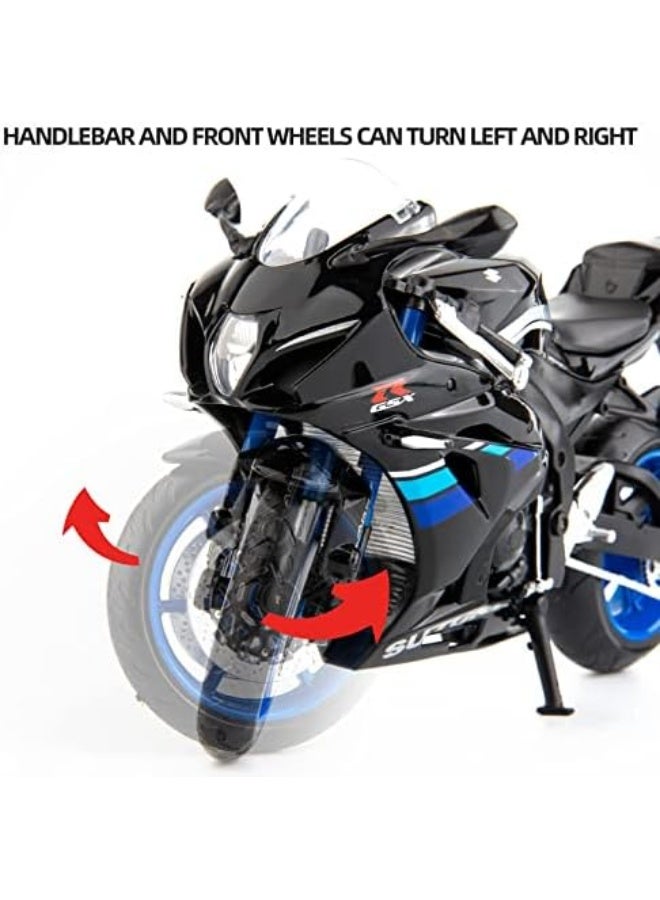 1/12 Compatible for Suzuki GSX-R1000 Motorcycle Toy,Collector Motorcycle Modle with Display Stand,Toy Motorcycles for 3-9 Year Old Boys Black - Image 3