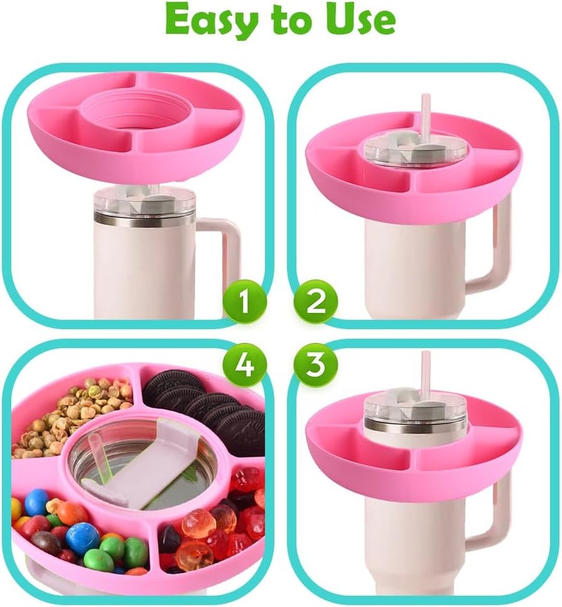 Aohcae Aohcae Snack Bowl for Stanley 40 oz Tumbler with Handle Reusable Snack Ring Compatible with Stanley Cup 40 oz Snack Tray for Stanley Cup Accessories Snack Holder for Stanley Cup - Image 4