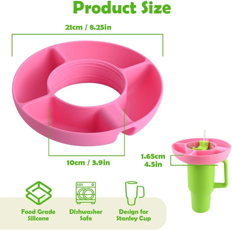 Aohcae Aohcae Snack Bowl for Stanley 40 oz Tumbler with Handle Reusable Snack Ring Compatible with Stanley Cup 40 oz Snack Tray for Stanley Cup Accessories Snack Holder for Stanley Cup - Image 2