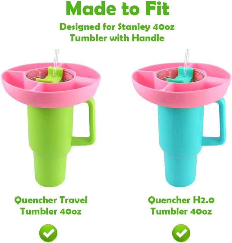 Aohcae Aohcae Snack Bowl for Stanley 40 oz Tumbler with Handle Reusable Snack Ring Compatible with Stanley Cup 40 oz Snack Tray for Stanley Cup Accessories Snack Holder for Stanley Cup - Image 3