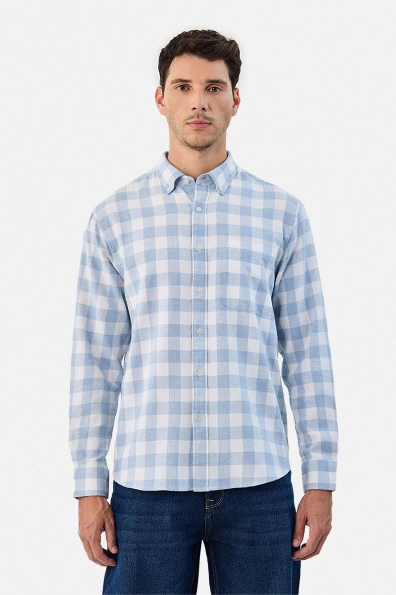 سنيتش Regular Fit 100% Cotton Checks Shirt