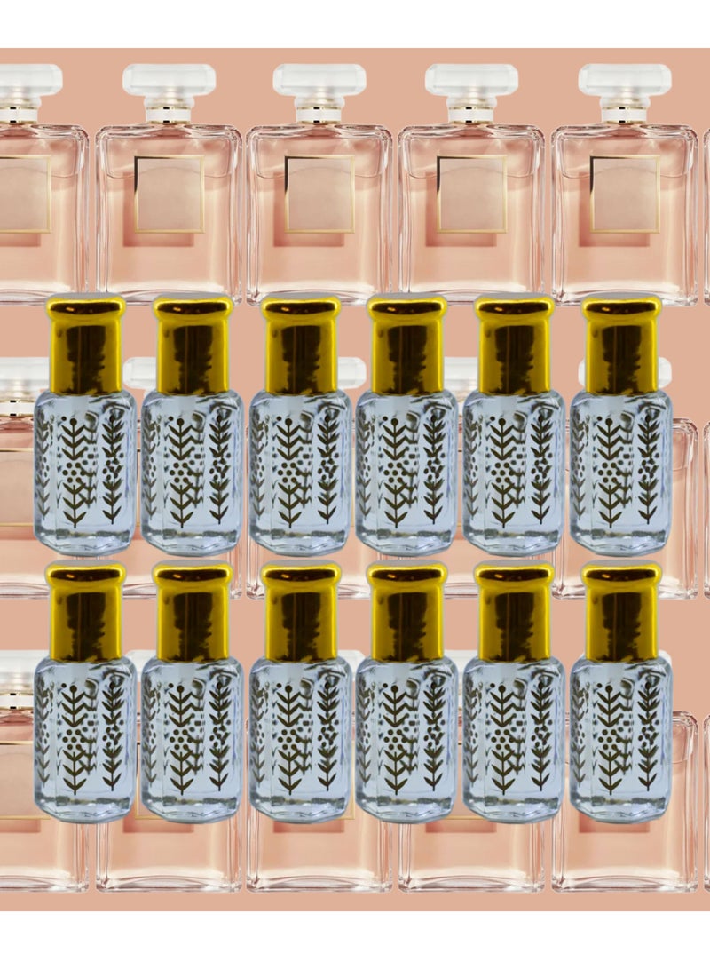 12 قطع زيت عطري كوكو مادموزيل نسائي الشفاف الأصلي 6مل