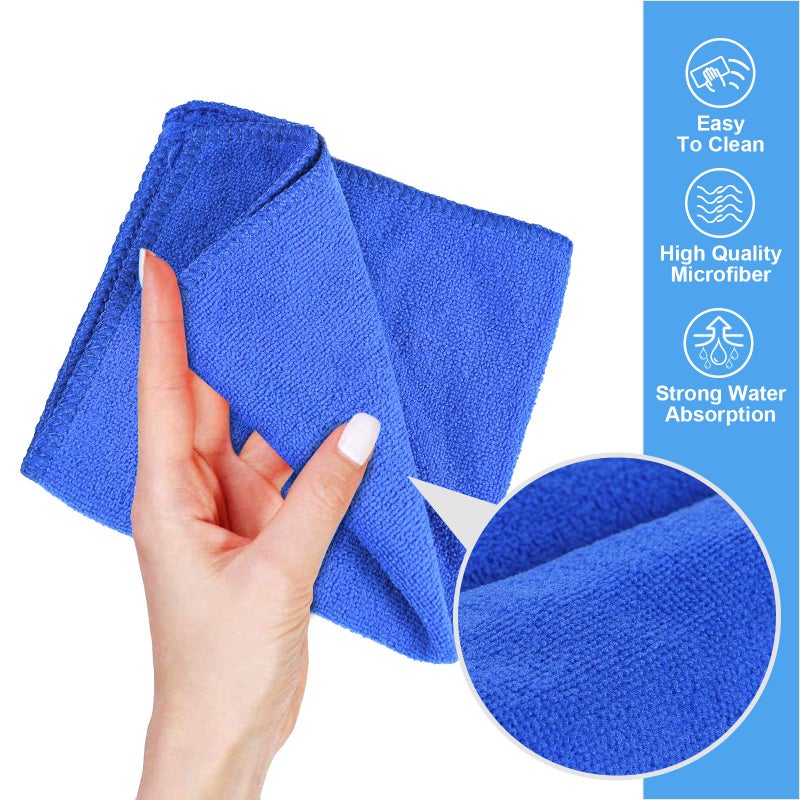 URAQT Microfibre Cleaning Cloths, 10 Pack Car Cleaning Cloths, Two-layer Thickened Microfibre Towels, Lint Free Super Absorbent Cleaning Towel for Household and Car Washing, Drying, Detailing, 30x30cm - Image 3