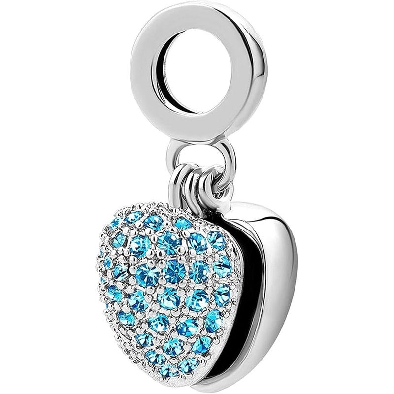 KunBead Daughter Heart I Love You Birthstone Dangle Charms for Bracelets Necklace Birthday Gift for Women Girls - Image 2