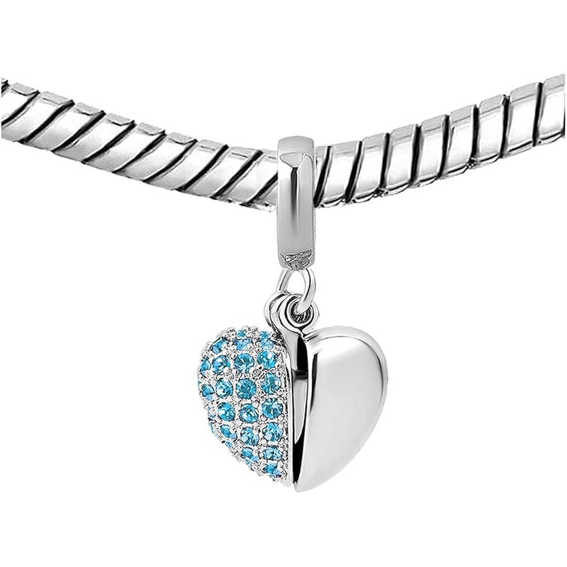 KunBead Daughter Heart I Love You Birthstone Dangle Charms for Bracelets Necklace Birthday Gift for Women Girls - Image 4