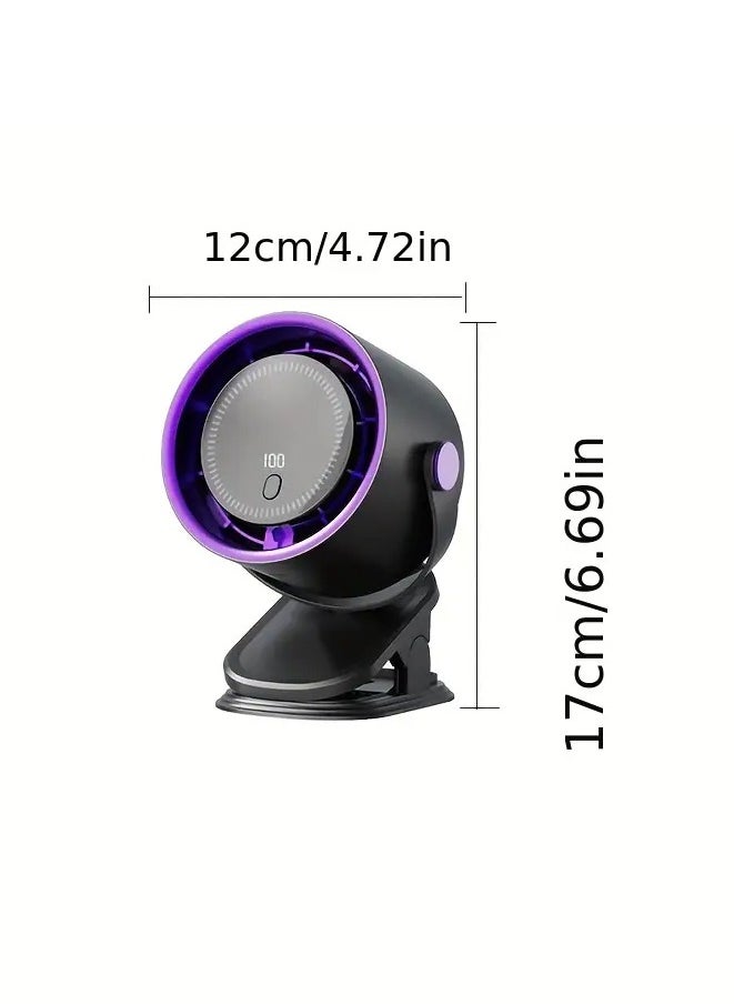 New mini leafless fan that can be fixed hung or clipped easy to handle midsummer wind speed 100 multi-angle adjustment intelligent timing suitable for multiple scenes long battery life