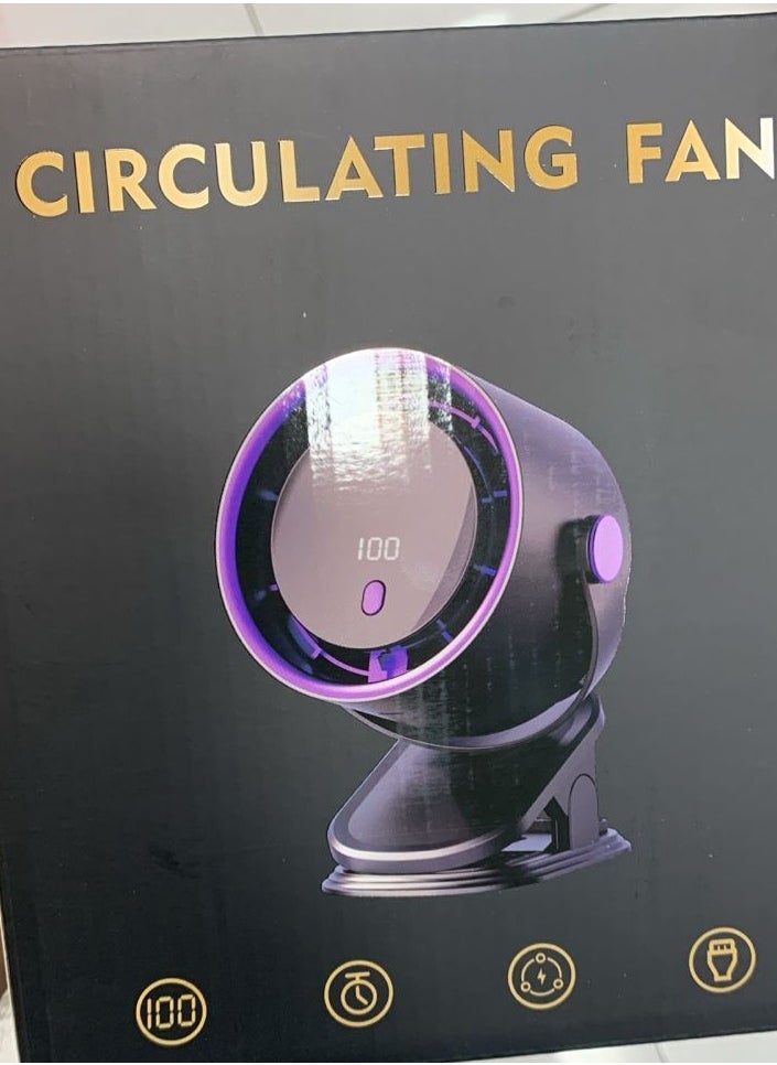 New mini leafless fan that can be fixed hung or clipped easy to handle midsummer wind speed 100 multi-angle adjustment intelligent timing suitable for multiple scenes long battery life