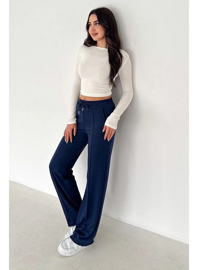 Noa Noa Women's Loose-Fit Pants with Stitching Detail – Motion Ease