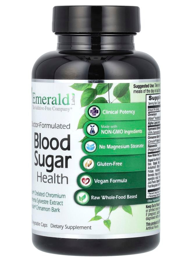 Emerald Laboratories Blood Sugar Health 60 Vegetable Caps - Image 2