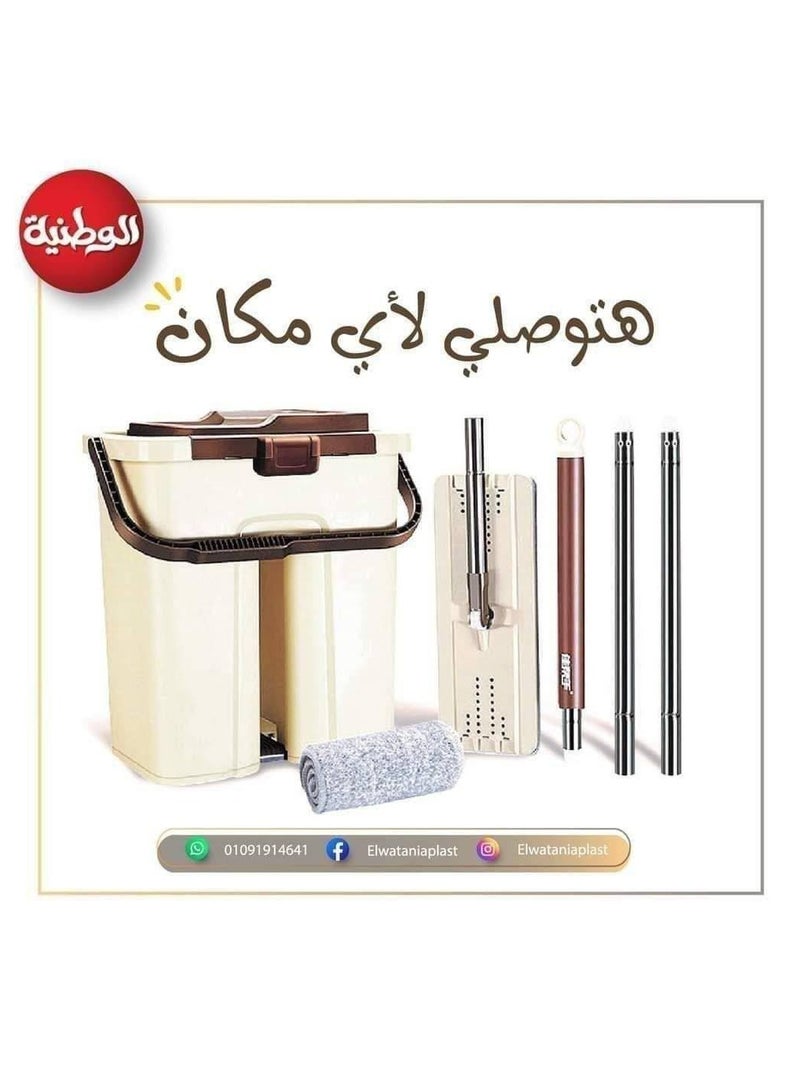 جردل فلات "سوبر كلين"  حجم كبير + 2 طبة تصفية + 2 غيار AW  - Image 2