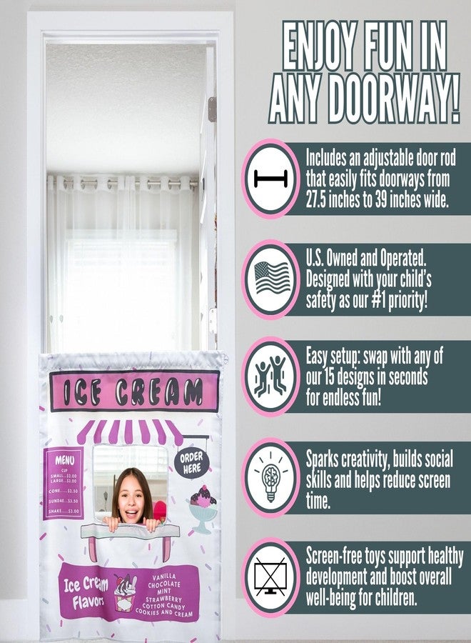 Couch Swag Play Panel for Children with Adjustable Door Pole (Ice Cream) - Image 2