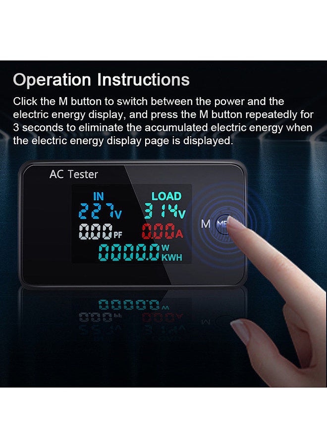 Generic AC Dual Voltage Digital Tester 0-500V Voltmeter 0-100A Ammeter Professional Electricity Power Test Meter Electrician Consumption Monitor Tools  - Image 2