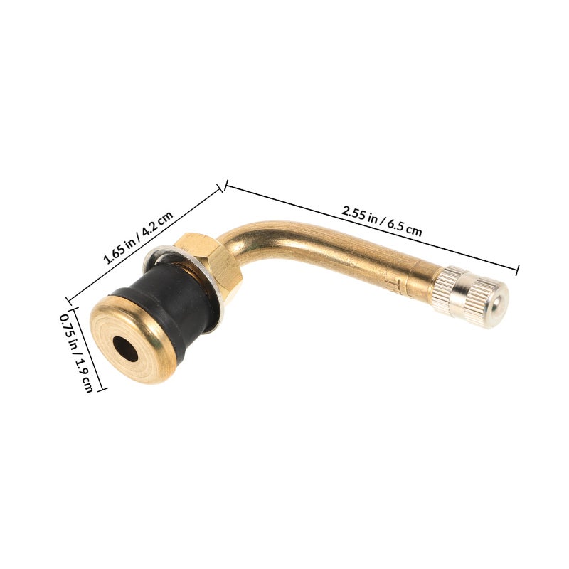 Vacuum Tubeless Tire Valve Stem Copper Tire Valve Easy Installation and Leak-Proof Tubeless Vacuum Short Valve for Trucks and Buses (TR570C) - Image 2