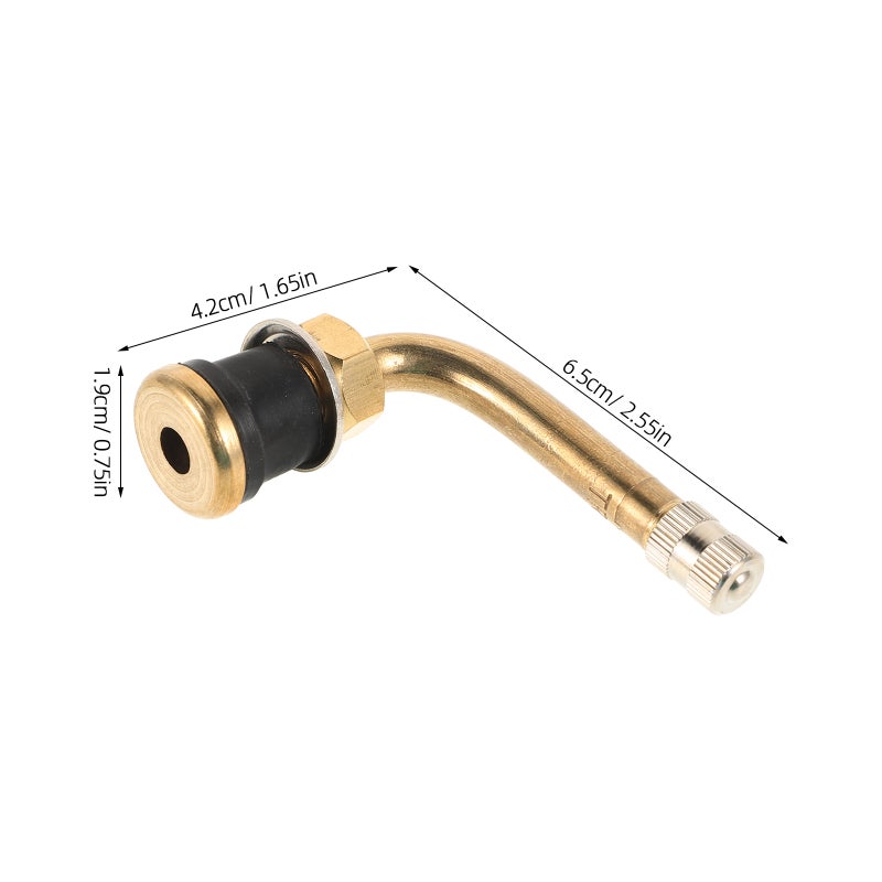 Vacuum Tubeless Tire Valve Stem Copper Tire Valve Easy Installation and Leak-Proof Tubeless Vacuum Short Valve for Trucks and Buses (TR570C) - Image 3