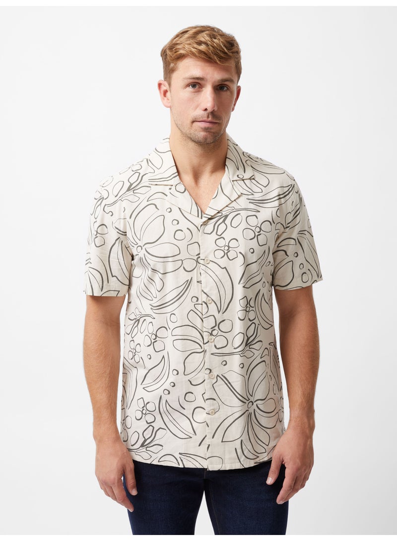 French Connection Floral Revere Short Sleeve Shirt  - Image 1
