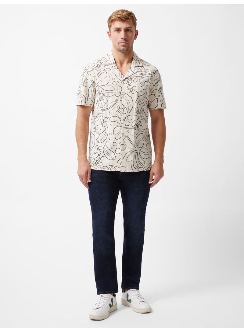 French Connection Floral Revere Short Sleeve Shirt  - Image 3