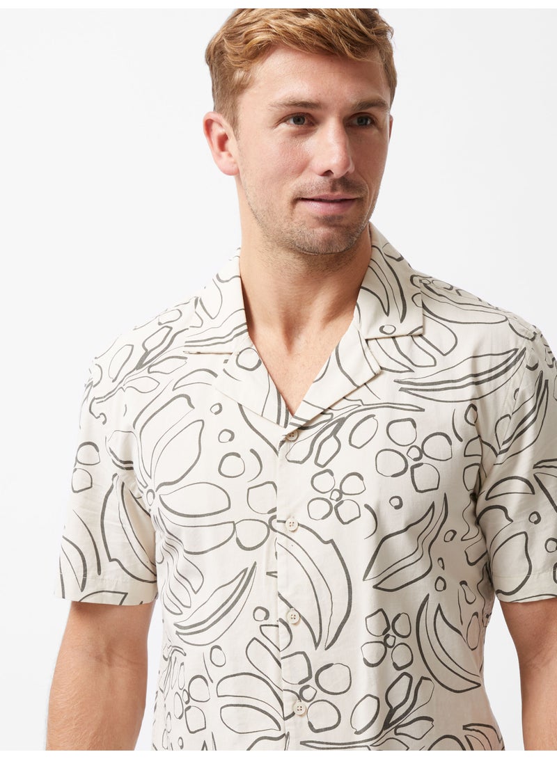 French Connection Floral Revere Short Sleeve Shirt  - Image 4