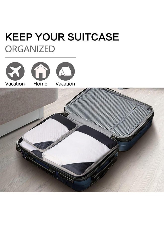HOUSE OF QUIRK House of Quirk Polyester Compression Packing Cubes For Travel, 4 Set Packing Cubes Travel Organizer Compressible Travel Essentials Packing Organizers Travel Essentials (Black)  - Image 4