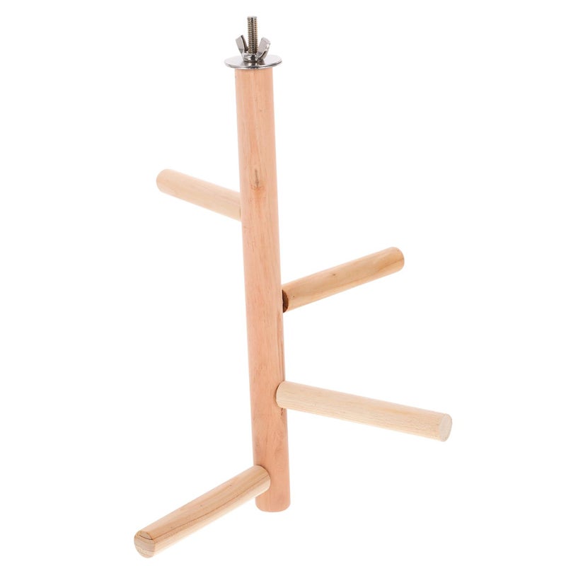 Natural Bird Perch Stand Platform for Parrots Cage Exercise Play Fun Activity - Image 2